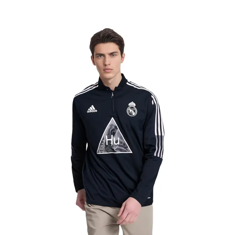 Real Madrid CF Толстовка мужская черная/серая Adidas, черный — фото 4