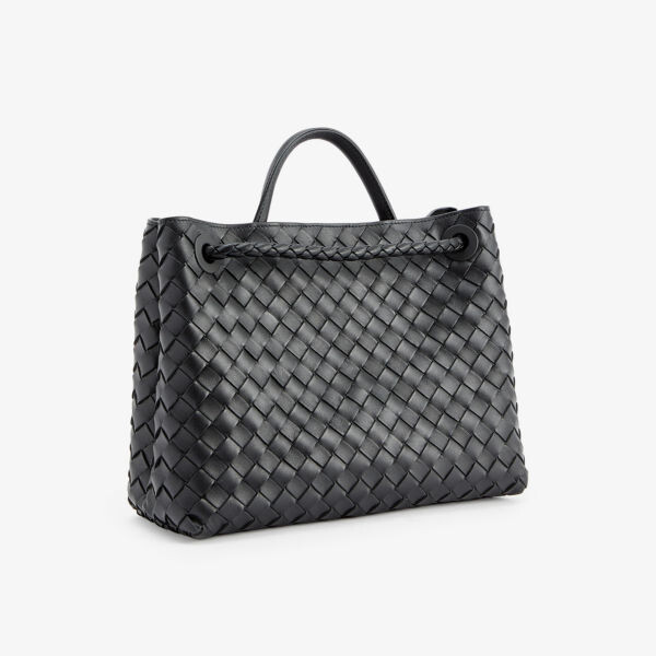 Кожаная сумка Andiamo intrecciato с верхней ручкой Bottega Veneta, черный — фото 3