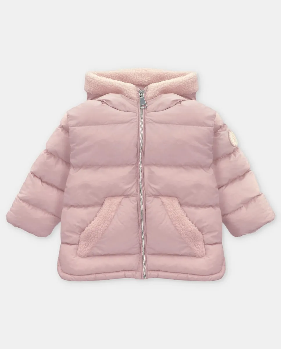 

Детский пуховик с капюшоном розового цвета Martín Aranda