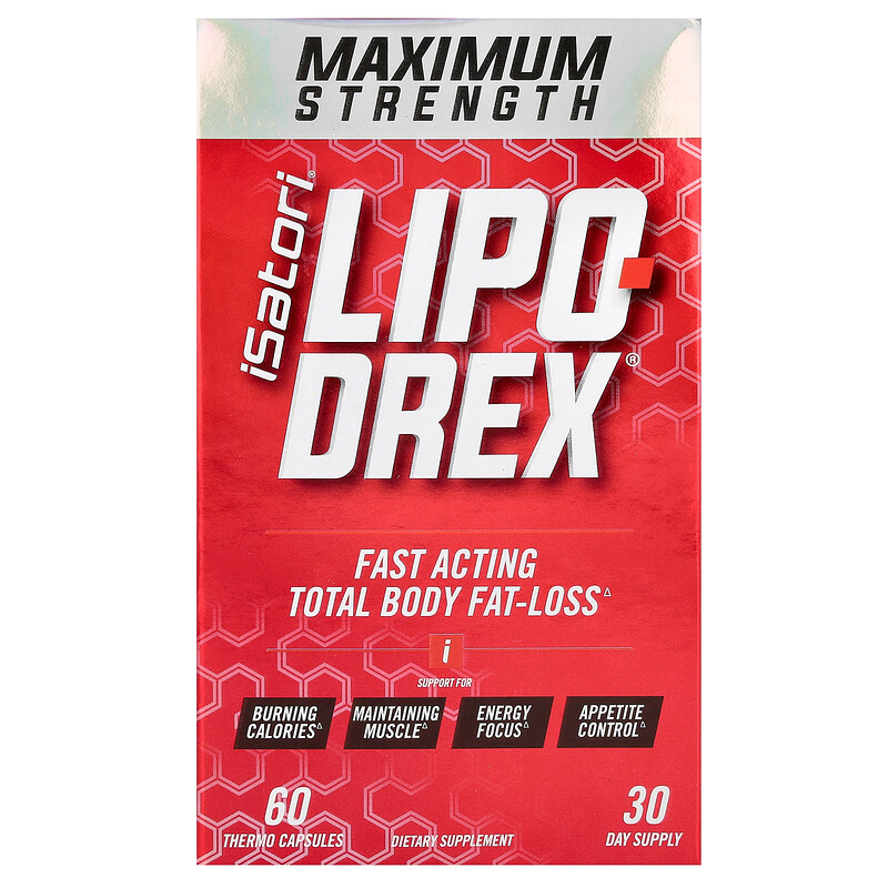 

Isatori, Lipo-Drex, максимальная сила действия, 60 термокапсул