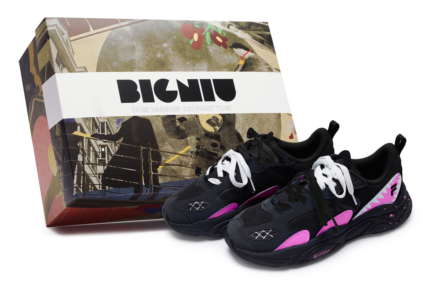 

Кроссовки FILA Mars 2 Lifestyle Shoes Men Low-top Barbie Pink And White, черный