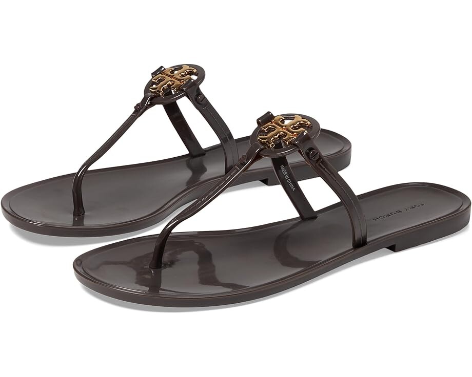 

Сандалии Tory Burch Mini Miller Flat Thong, цвет Coco/Gold