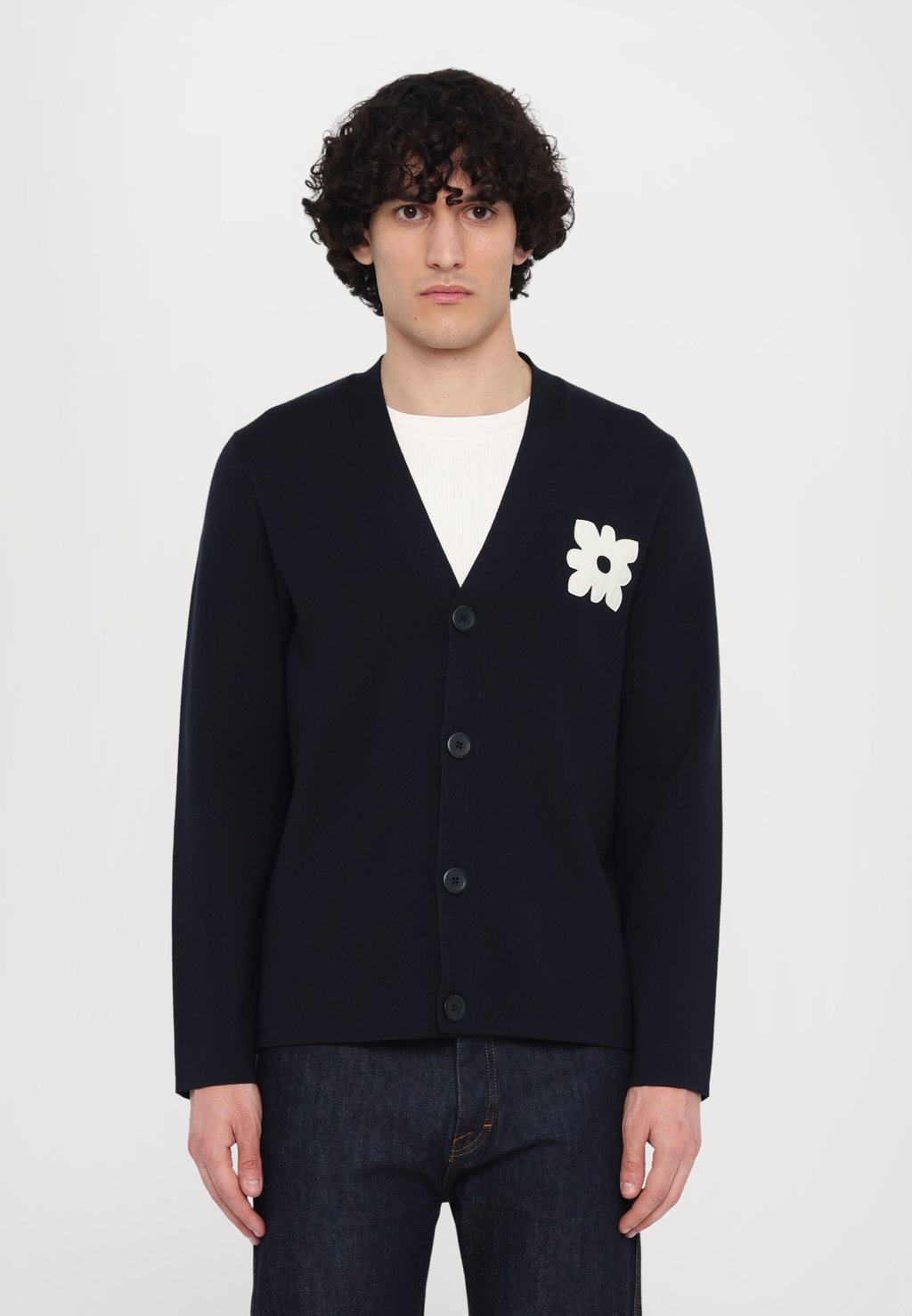 

Кардиган FLOWER PATCH sandro, темно-синий