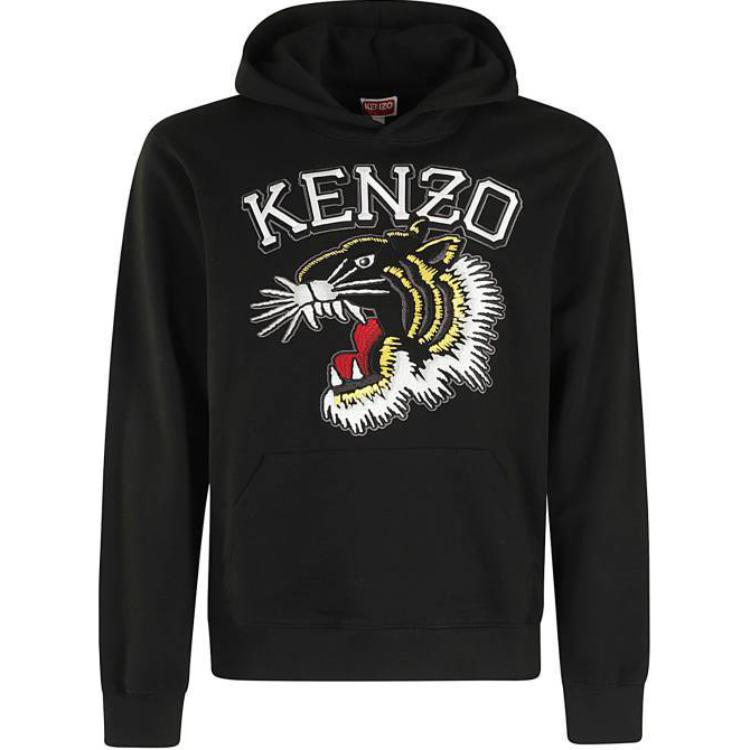 

Толстовка с капюшоном и карманом-кенгуру с вышитым тигром KENZO, черный