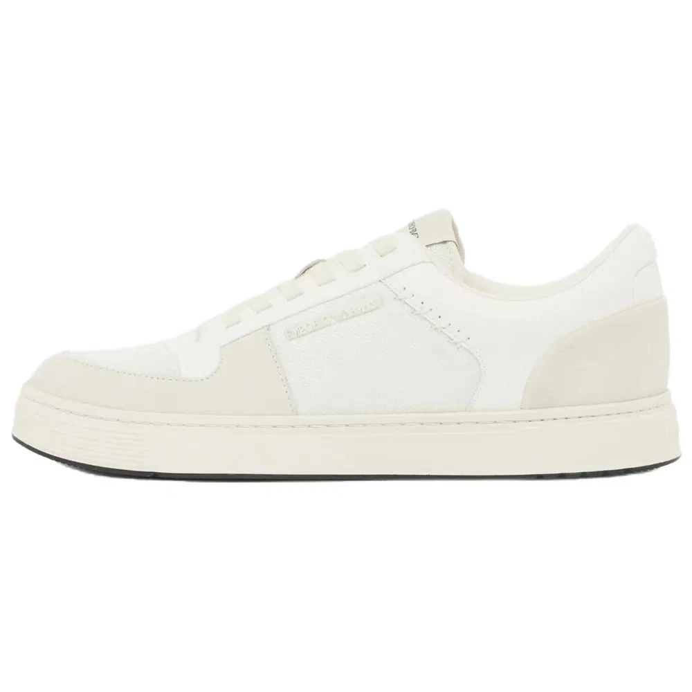 Кеды на плоской подошве Emporio Armani Ecru