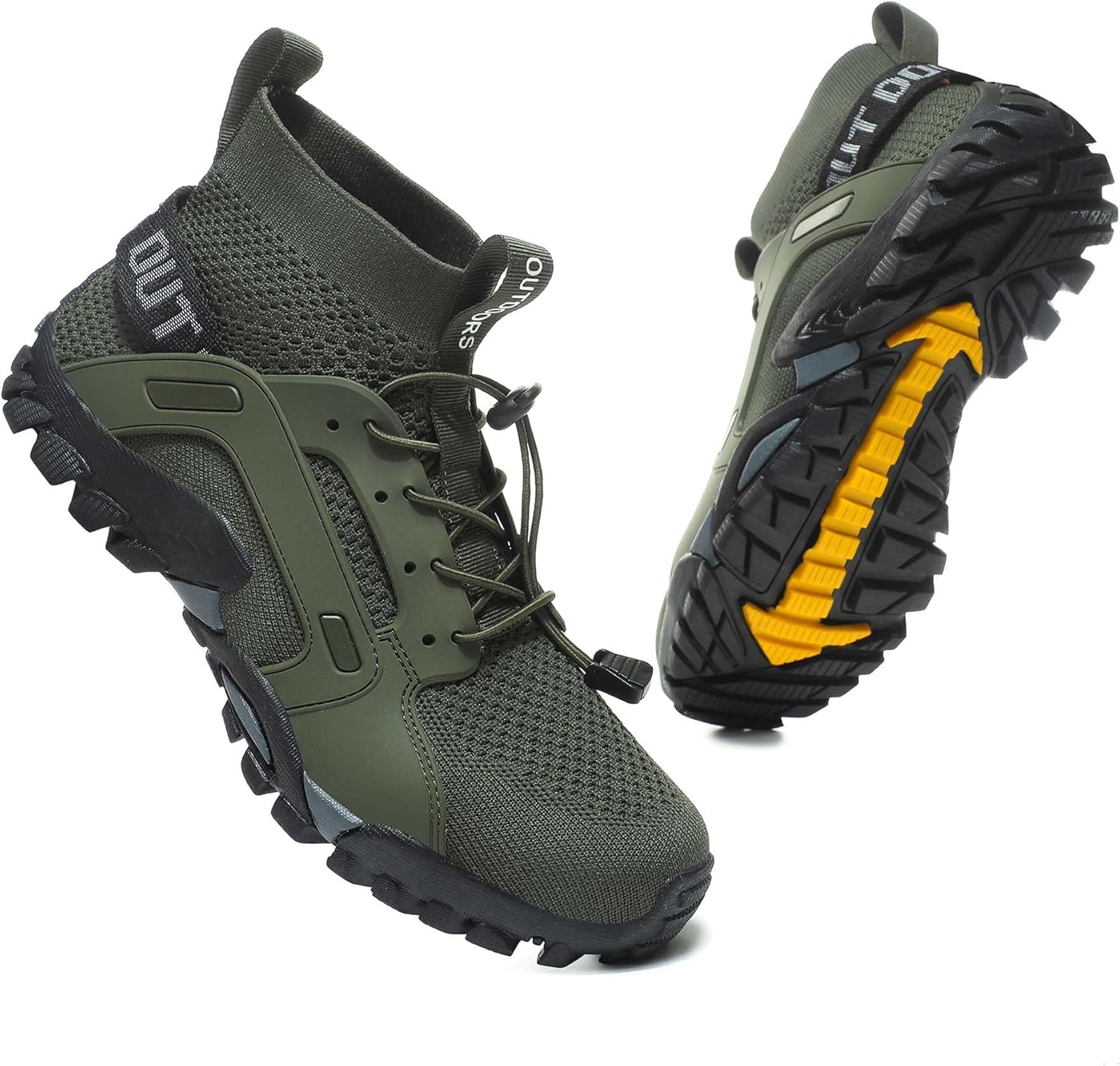 

Мужские и женские средние спортивные водные кроссовки, вязаная сетка, мужские быстросохнущие плавательные туфли, пляжные, для дайвинга Vtiao, зеленый