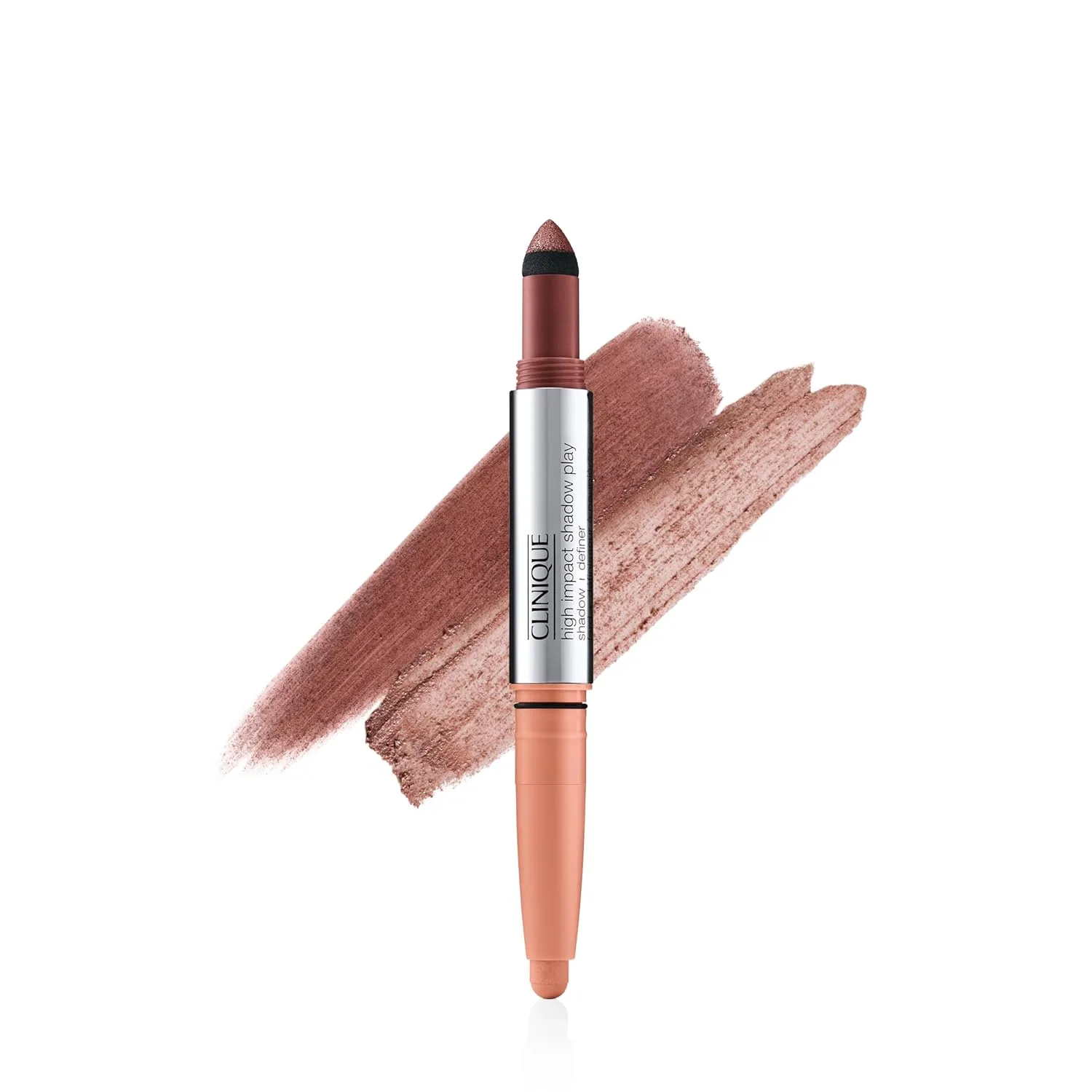 Clinique High Impact Shadow Play Тени + Подводка для глаз | Подводка + Тени для век | Не скатываются в складках века, водостойкие + Безопасны для чувствительной кожи вокруг глаз, 07 Strawberries And Chocolate