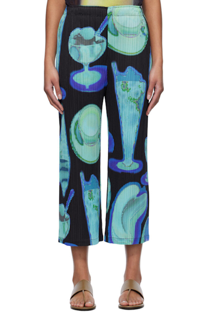 

Черно-синие термобелье брюки Foods PLEATS PLEASE ISSEY MIYAKE