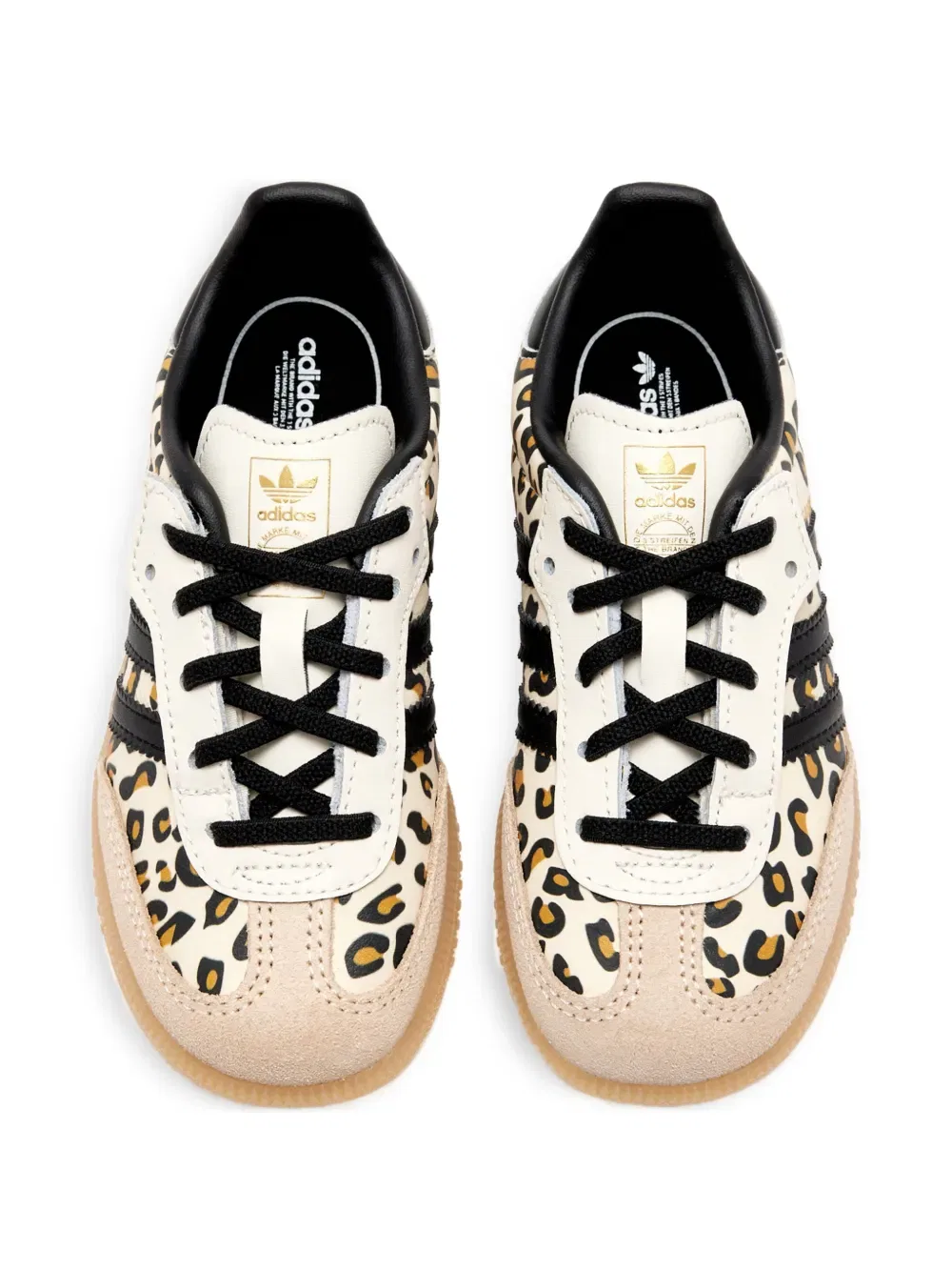 Кроссовки Samba с леопардовым принтом Adidas Kids, нейтральный — фото 3