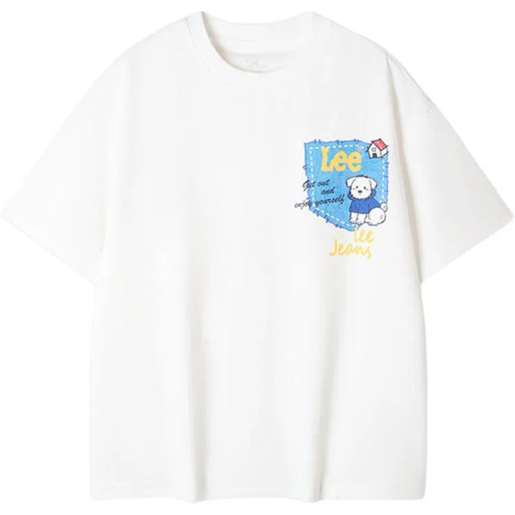 Футболка Grade School с круглым вырезом LEE KIDS, Moon White