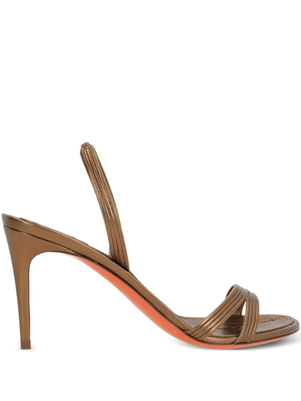 Босоножки на каблуке Santoni, золотой