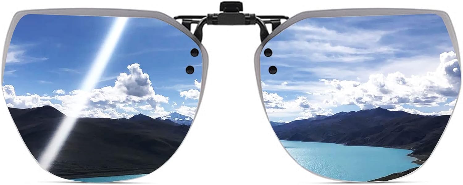 

Поляризованные солнцезащитные очки увеличенного размера с зажимом, антибликовой защитой от УФ-излучения, подходят для очков с диоптриями FF FRAZALA, Silver Mirrored Lens