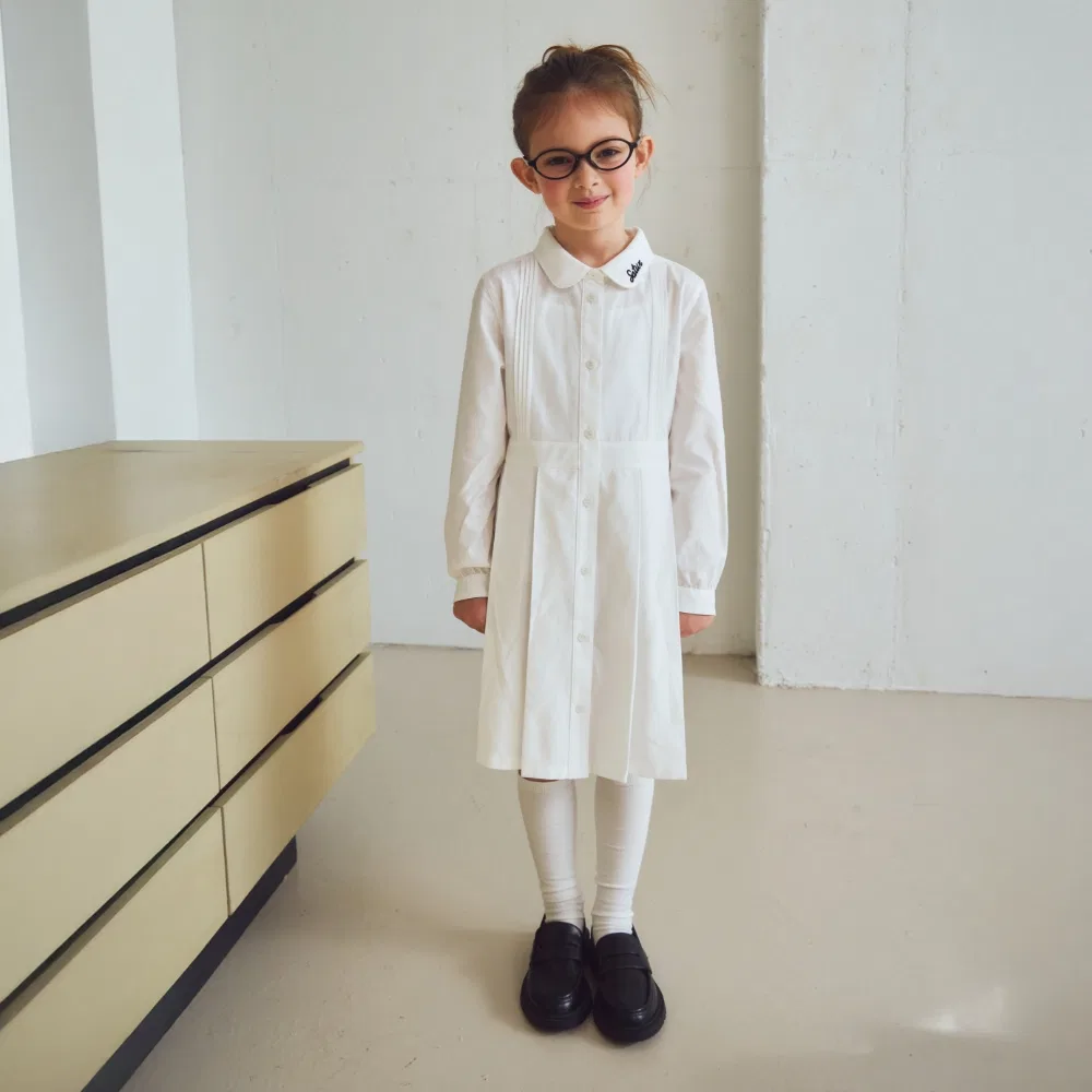 Детское платье-рубашка Оксфорд белое от Satur Kids