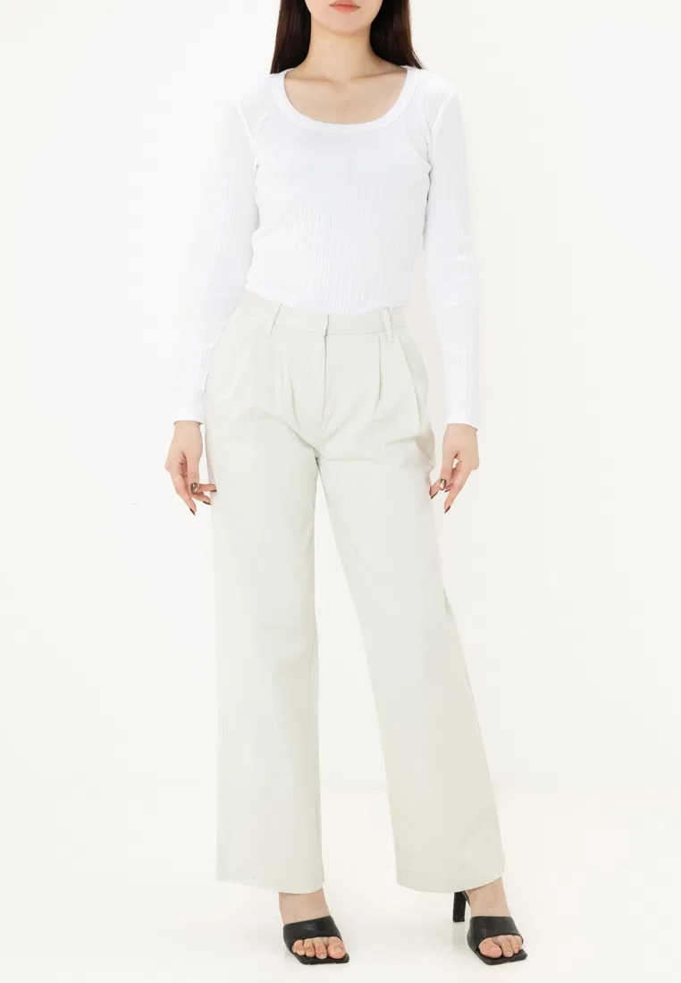 Топ трикотажный облегающий, Slim Fit Calvin Klein, ярко-белый — фото 4