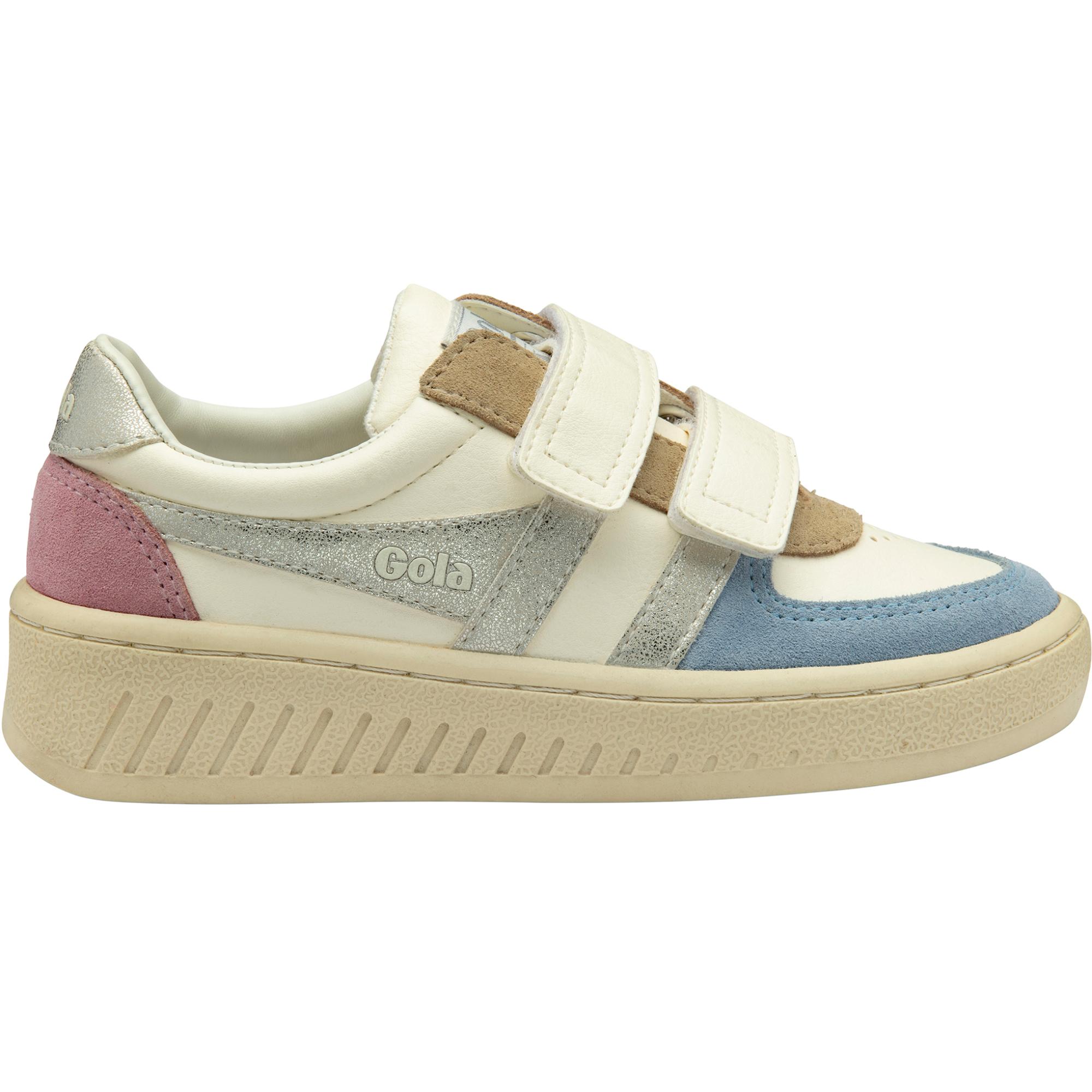 

Детские кроссовки Grandslam Quadrant Strap Gola, Off White/Air/Silver/Candy