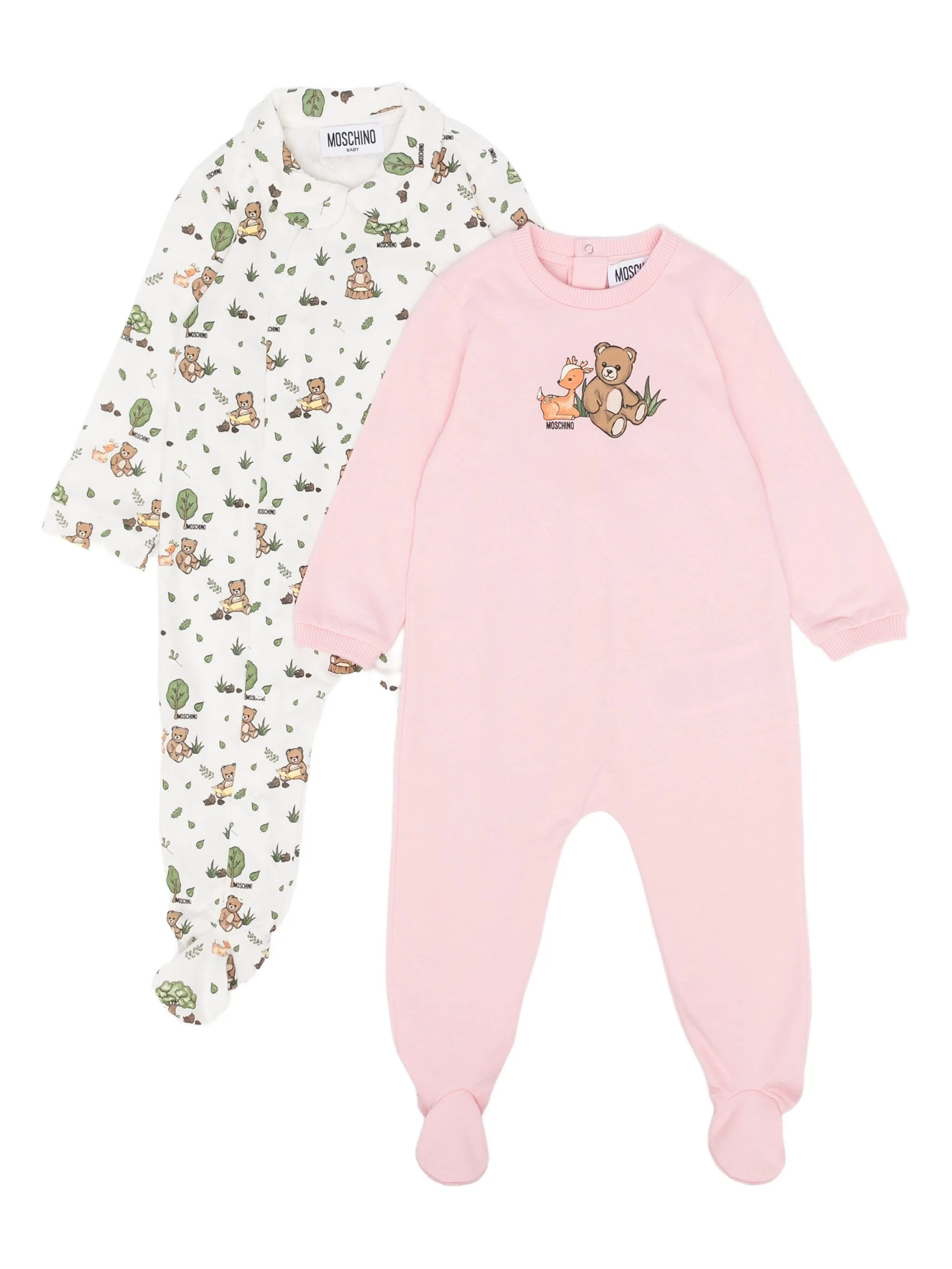 

Пижама с принтом Moschino Kids, розовый