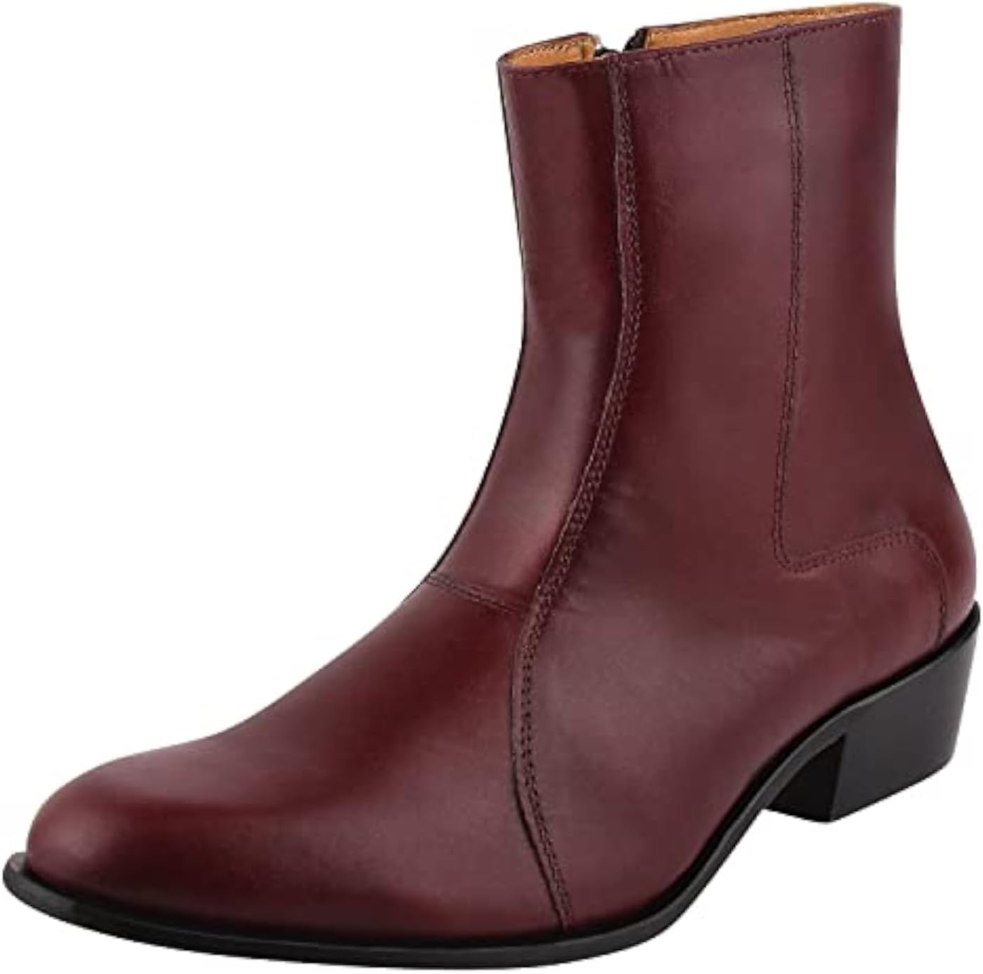 

Мужские высокие ботинки LIBERTYZENO из кожи с однотонным и змеиным принтом, ретро-стиль, для взрослых, к Рождеству, бордовый