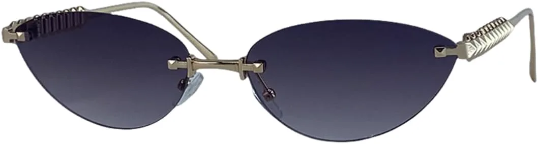 

Женские солнцезащитные очки в стиле панк «Кошачий глаз» в роскошной винтажной металлической оправе с защитой от УФ-излучения UV400 TOIPASTN, C2doublegray