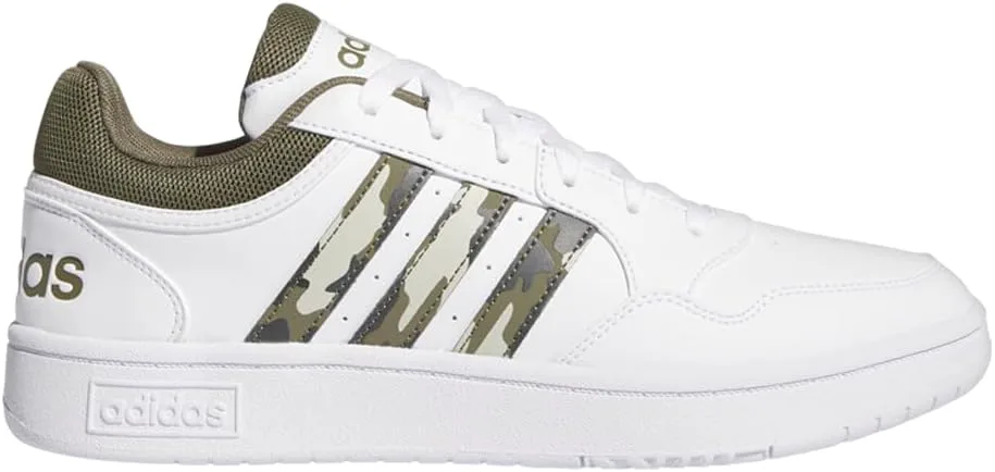 

Кроссовки Adidas Unisex -Adult Hoops 3.0, белый/оливковый/серый