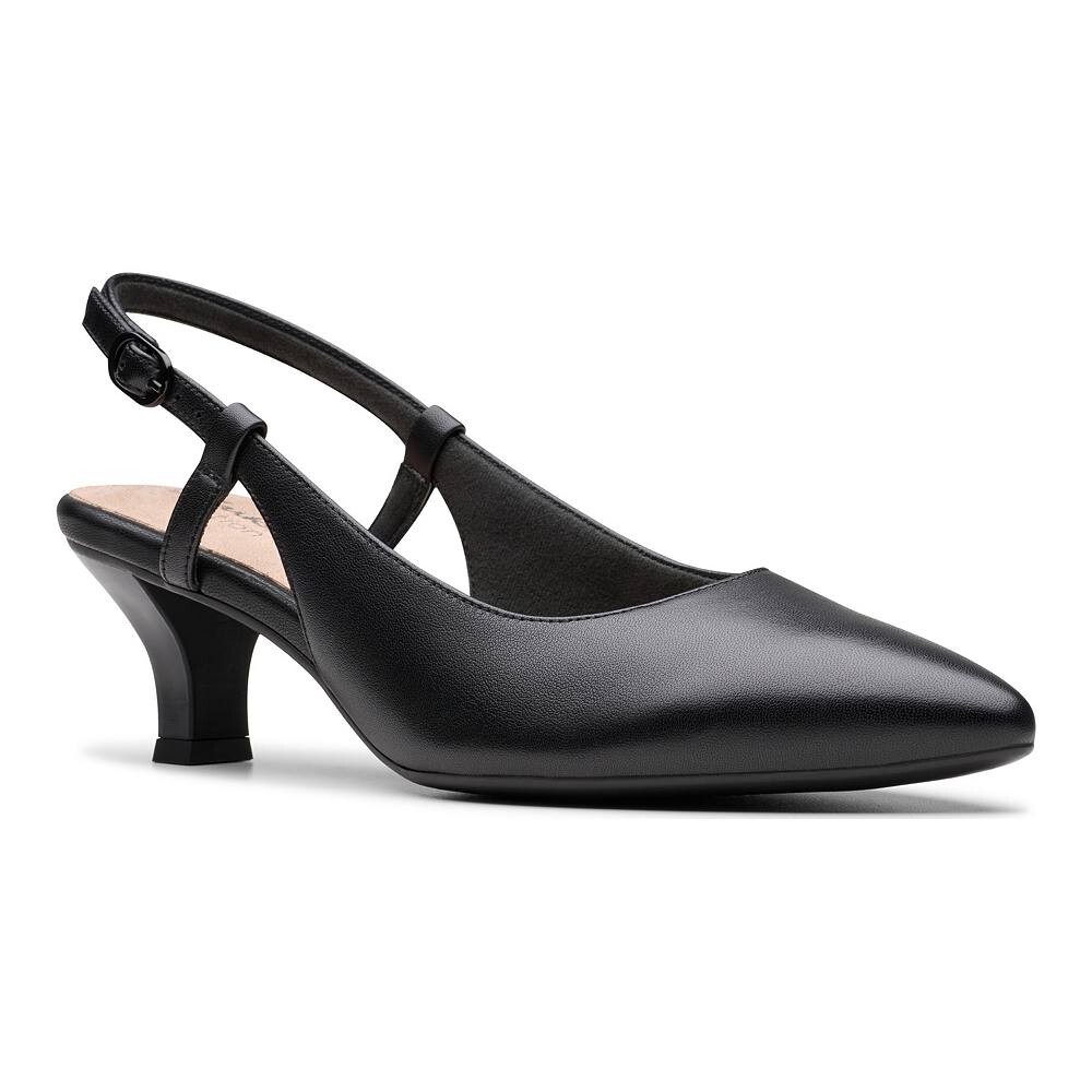 Женские кожаные туфли Clarks Kepley Lane с открытой пяткой, черный