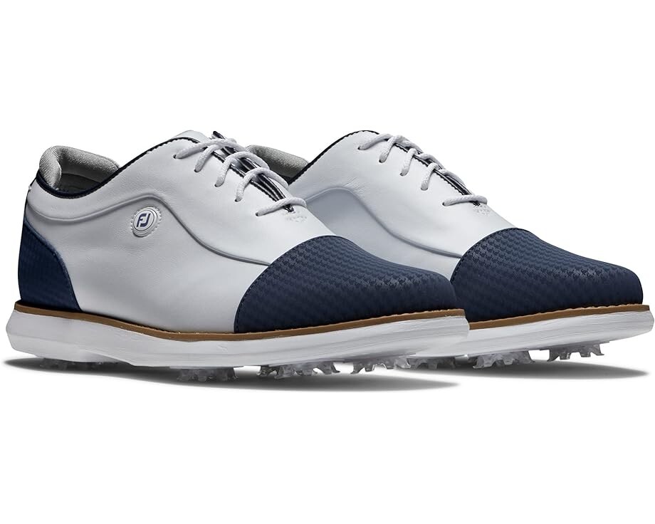 

Кроссовки FootJoy Traditions Cap Toe Golf Shoes, цвет Navy/White