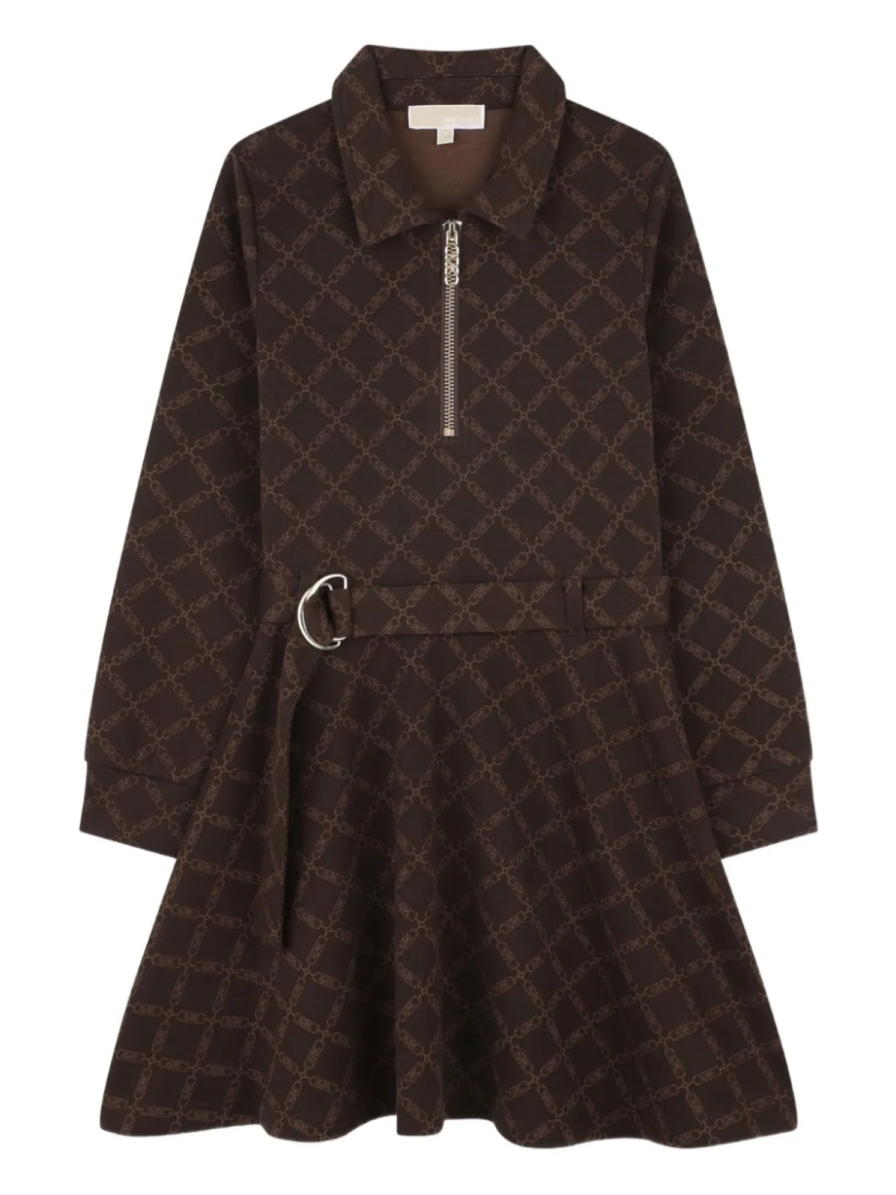 

Michael Kors Kids платье с воротником на молнии, коричневый