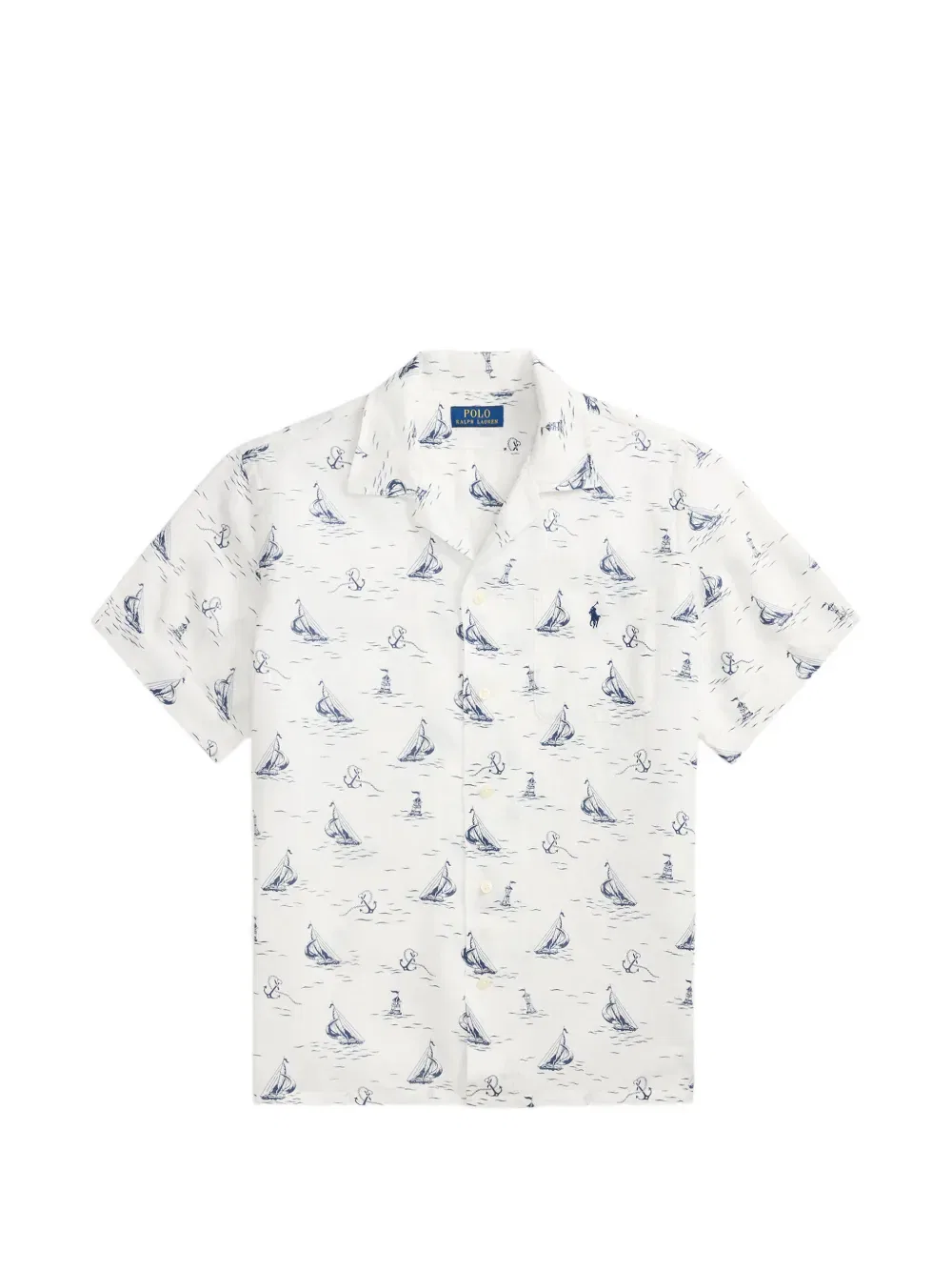 Рубашка с принтом лодки Polo Ralph Lauren, белый