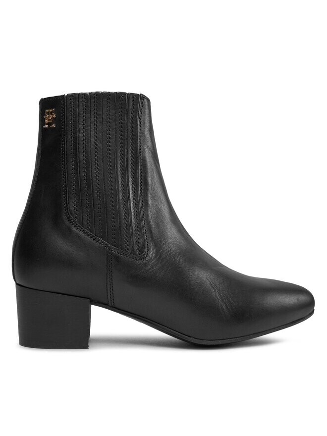 Ботильоны на блочном каблуке Essential Leather Boot Tommy Hilfiger, черный