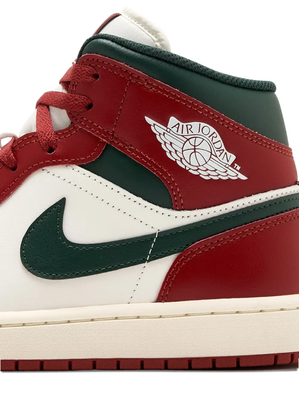 Кроссовки Jordan 1 Mid Nike, бордовый — фото 4