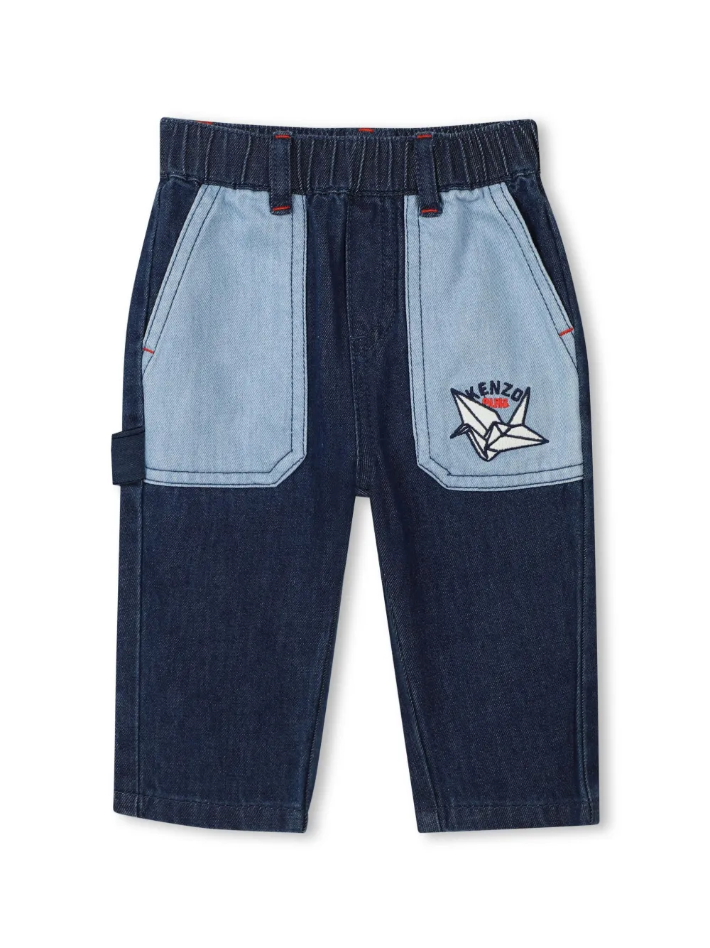 

Джинсы в стиле колор-блок Kenzo Kids, синий