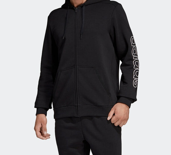 Куртка adidas originals Sports Stylish hooded Knit Jacket Black, черный — фото 4