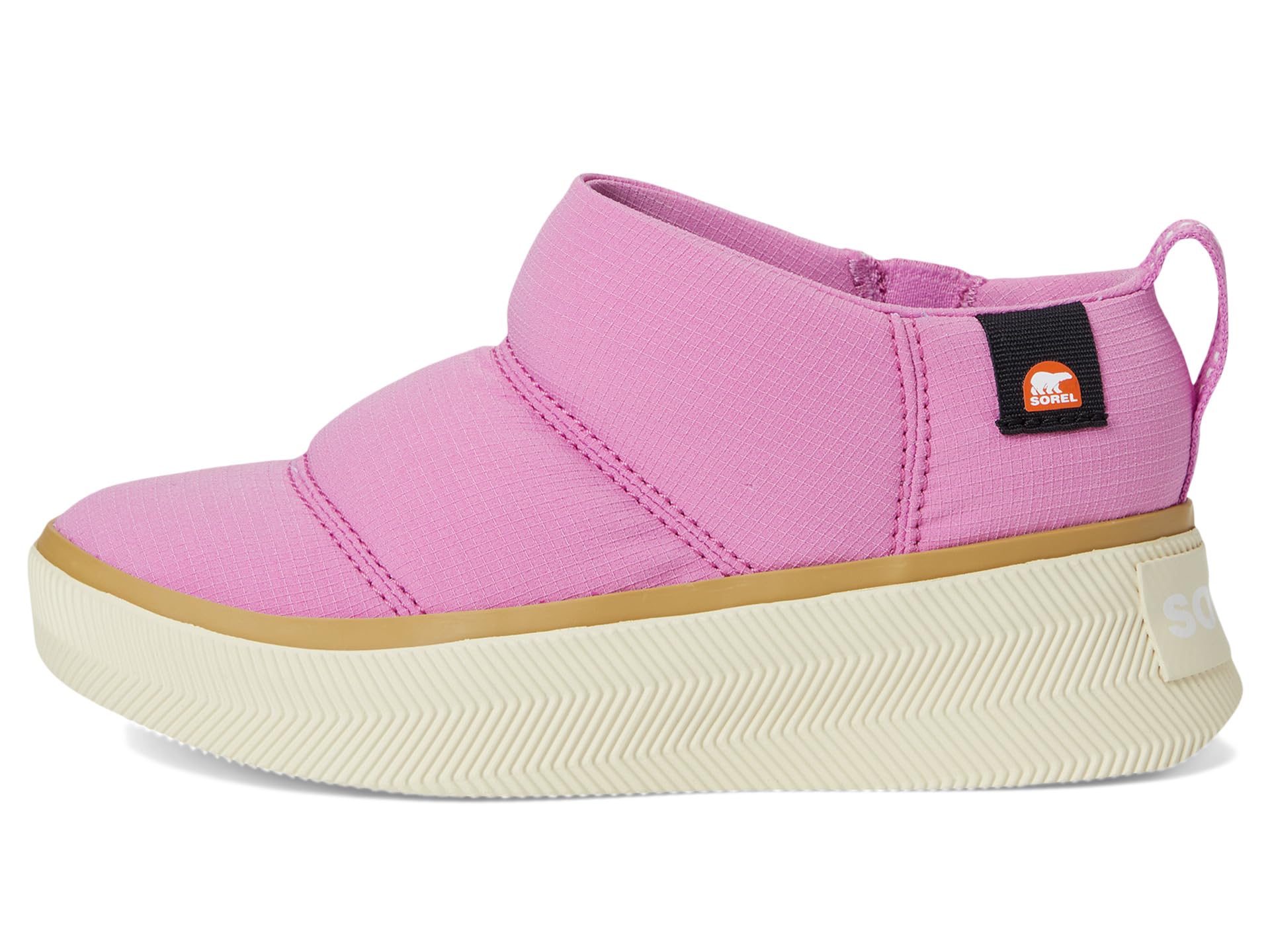 Ботинки SOREL Kids Out N About Iv Mini Puffy, цвет Orchid/Honey White — фото 4