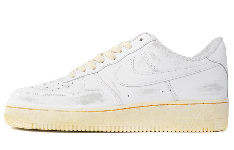 

Кроссовки Nike Air Force 1 Skateboard Shoes Women's Low-Top Yellow White Color
