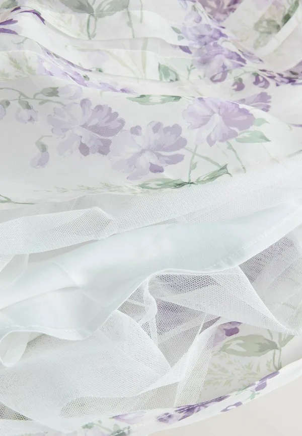 Платье-Корсаж из органзы с декоративными складками, прямого кроя. Laura Ashley, Purple Polly — фото 3