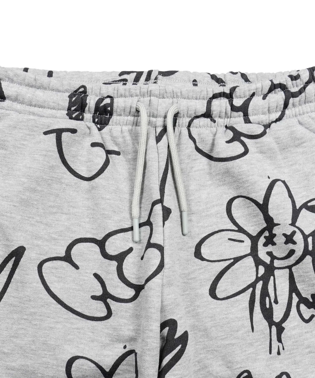 Спортивные брюки MSGM с мультиграффити принтом, светло-серые — фото 3