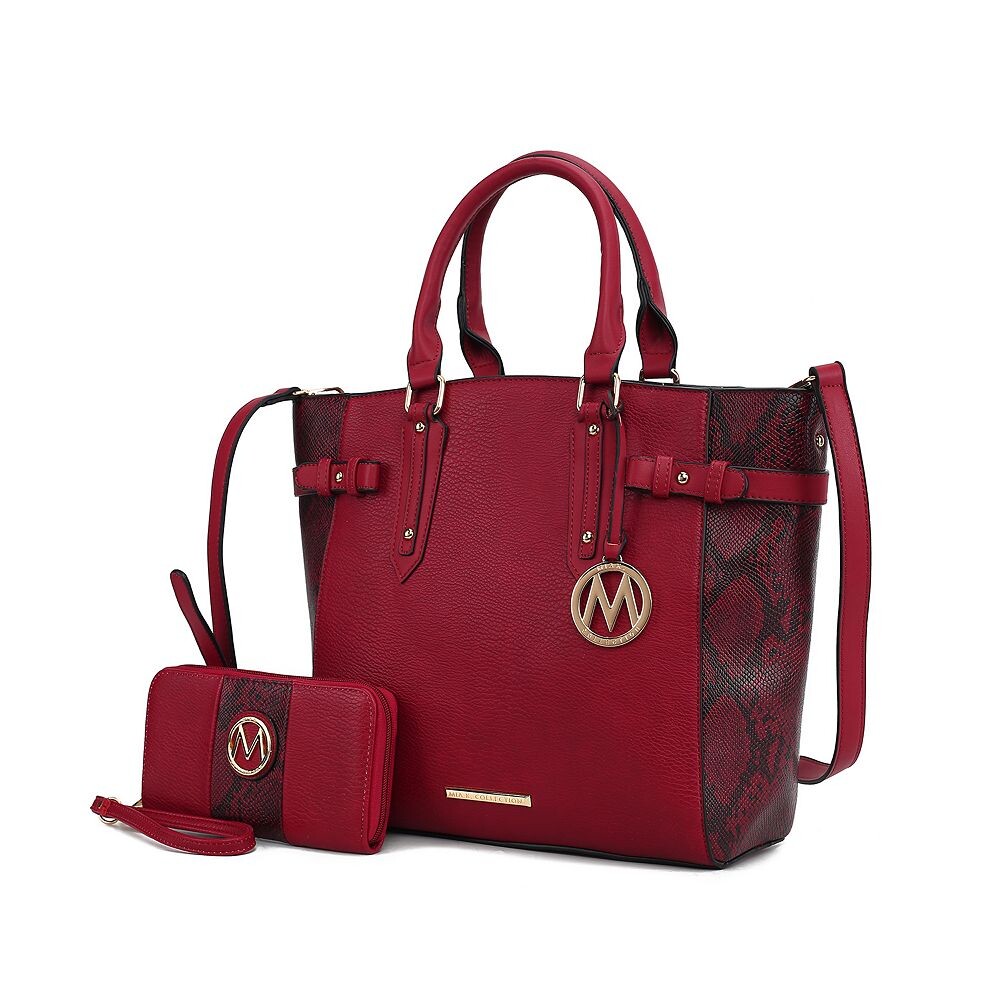 

Mkf Collection Joelle Женская большая сумка с тиснением под змею и бумажником от Mia K MKF Collection, цвет Wine, Красный, Mkf Collection Joelle Женская большая сумка с тиснением под змею и бумажником от Mia K MKF Collection, цвет Wine