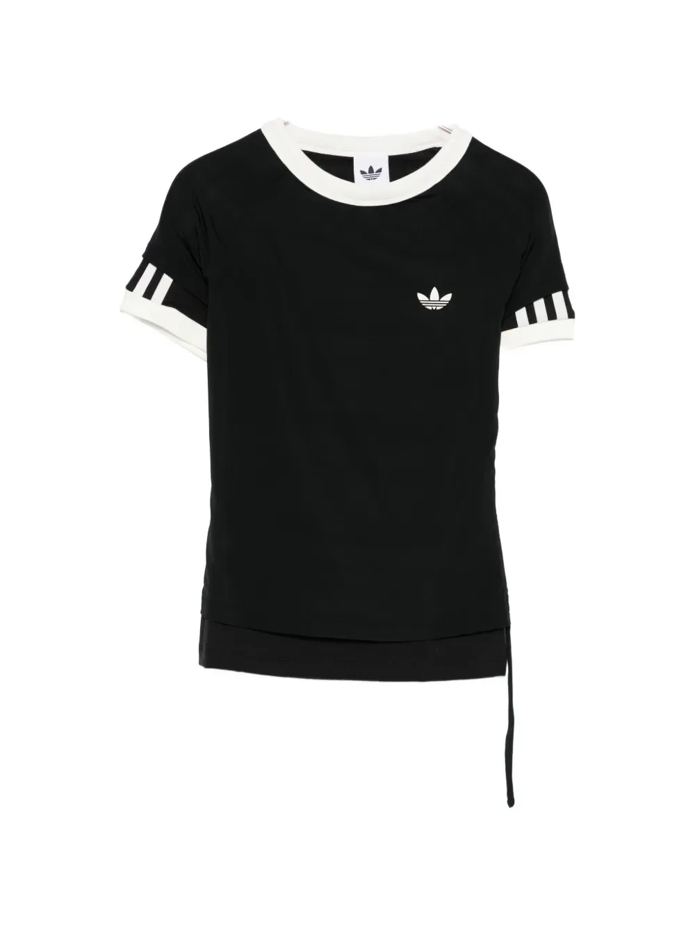 Футболка с логотипом "три полоски" Adidas, черный