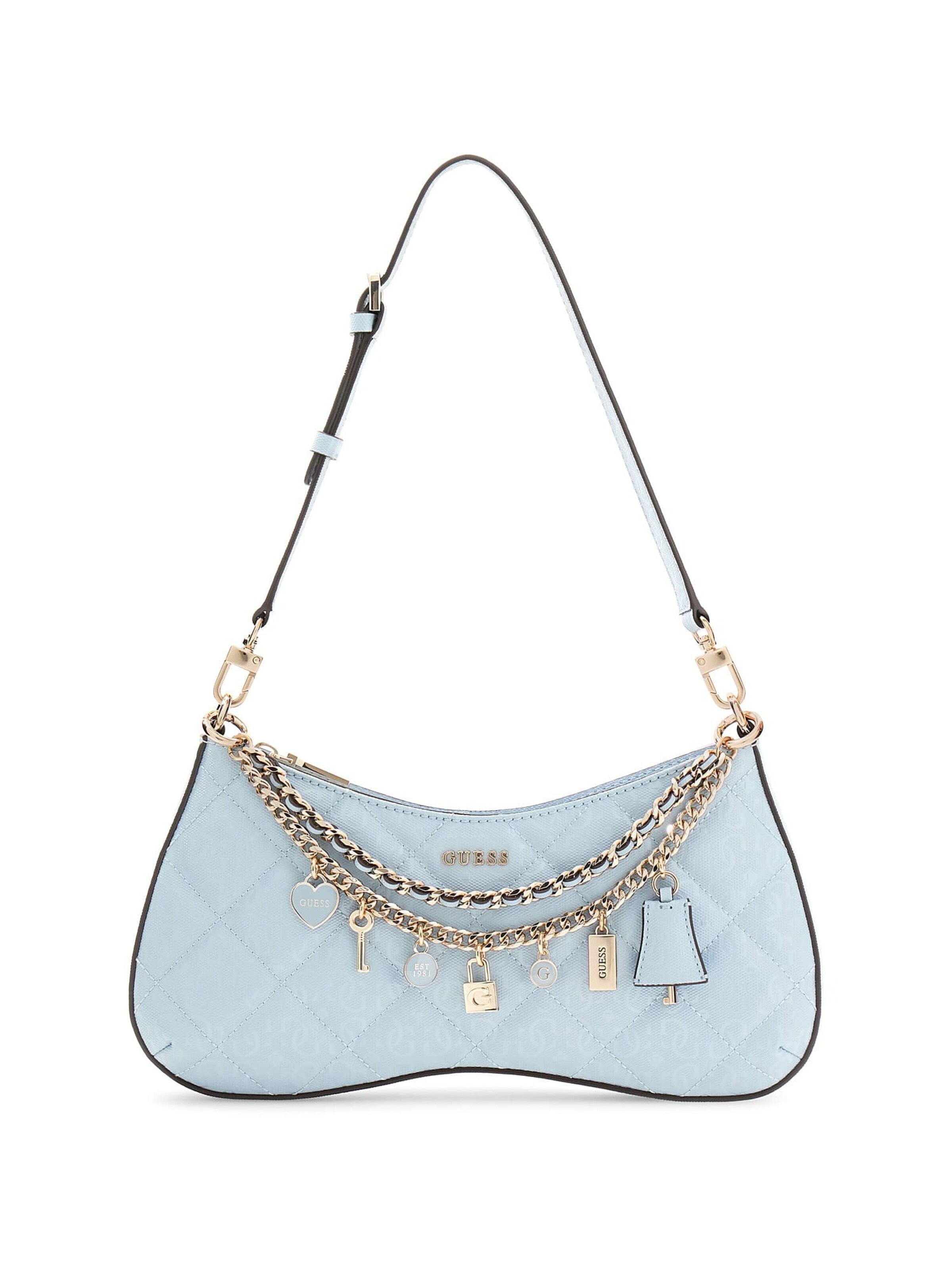 

GUESS Плечевая сумка 'Libby' в светло-голубом цвете