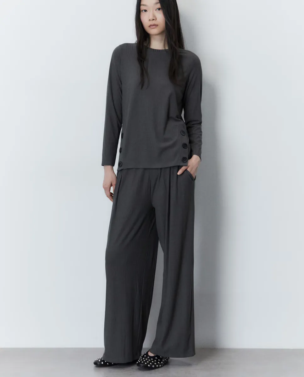 

Струящиеся брюки Sfera, темно-серый