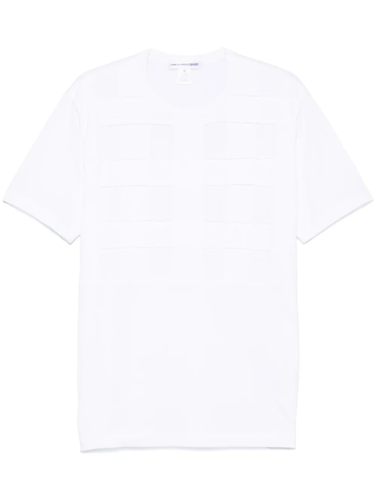 

Футболка Comme Des Garçons Shirt с потертой отделкой, белый