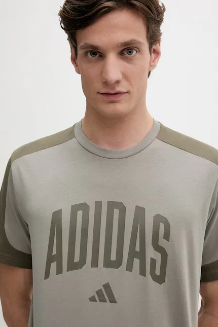 Футболка хлопковая Collegiate Adidas, зеленый — фото 4