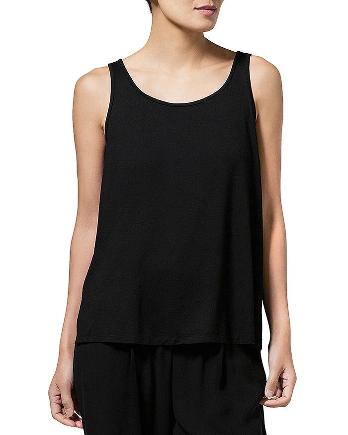 

Топ без рукавов с овальным вырезом Eileen Fisher, черный