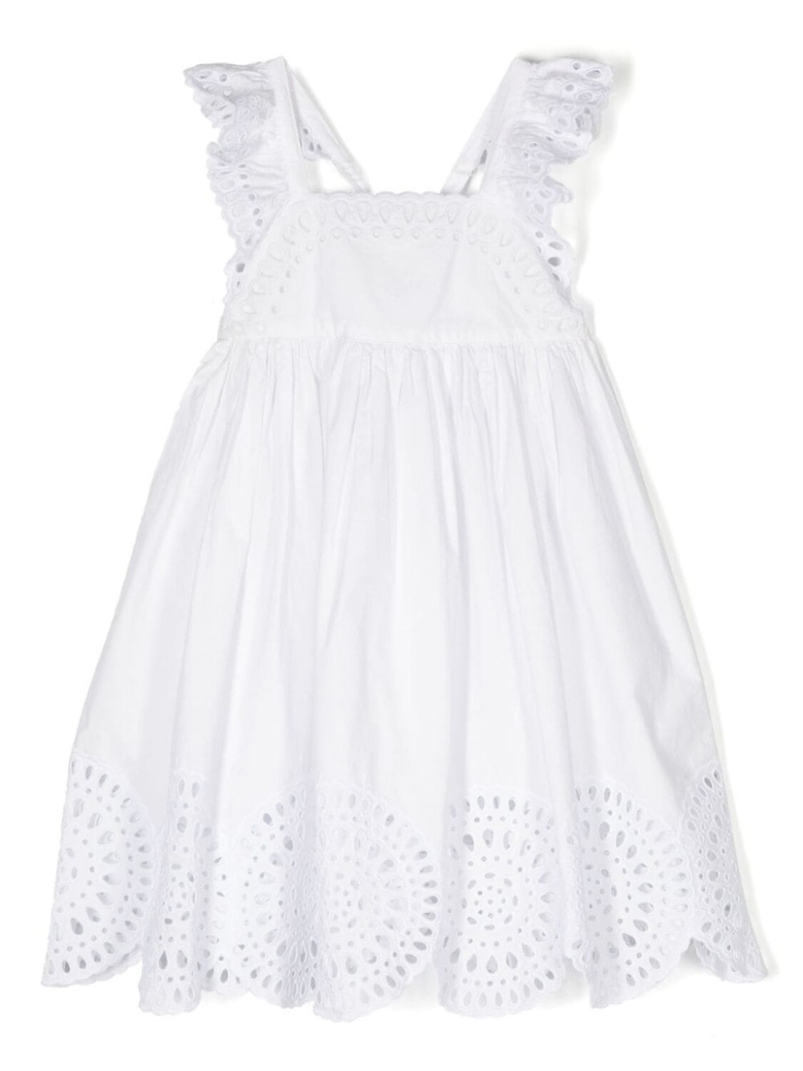 

Stella McCartney Kids платье с английской вышивкой, белый