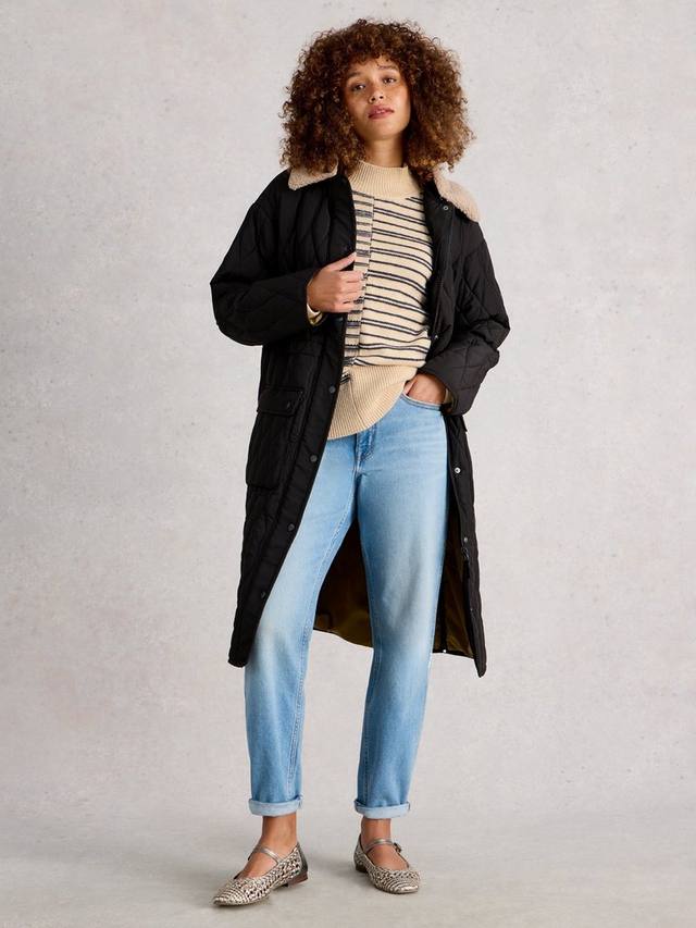 

Нат водолазка в полоску из хлопковой смеси White Stuff