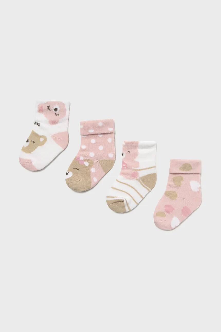 

Носки для новорожденных, 4 шт. в упаковке Mayoral Newborn, розовый