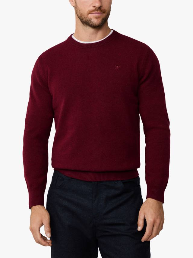 

Свитер с круглым вырезом из кашемира Hackett London, Burgundy Red