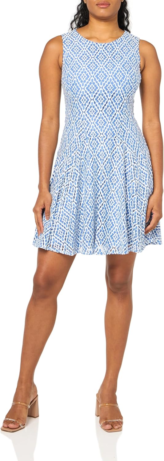 

Женское платье без рукавов Tommy Hilfiger с расклешенным лифом, Blue/Ivory