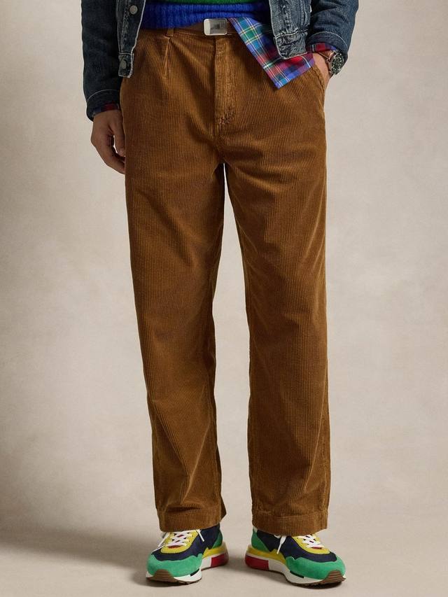 

Брюки Polo Wide-Wale Corduroy с поясом на шнурке Ralph Lauren, Fawn Grey Heather