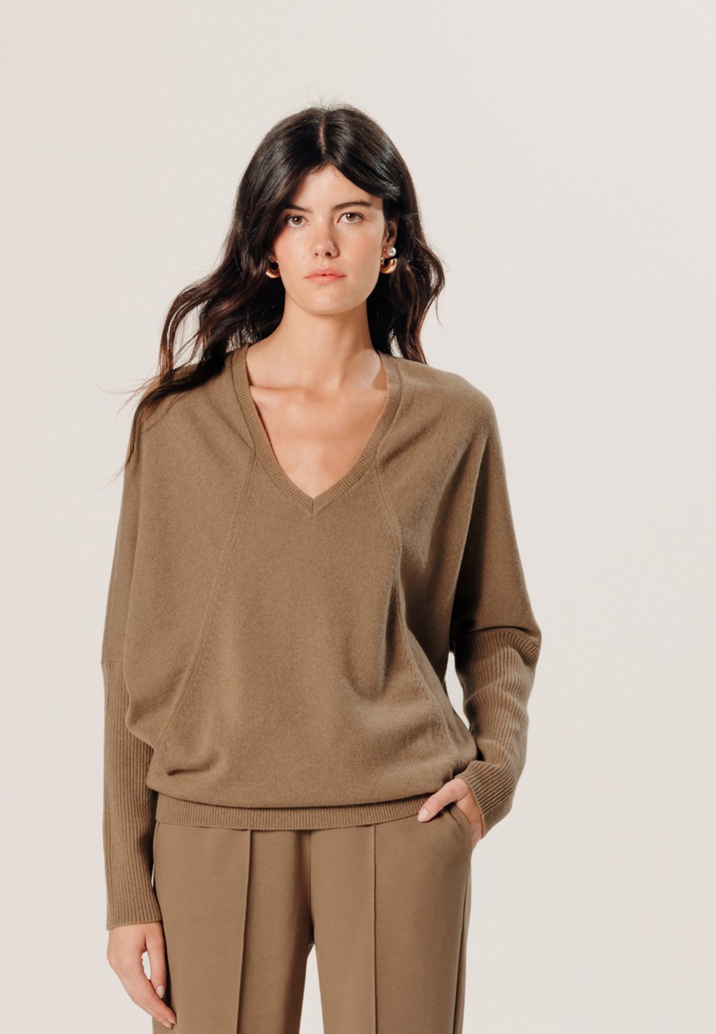 

Джемпер V-NECK Rodier, коричневый