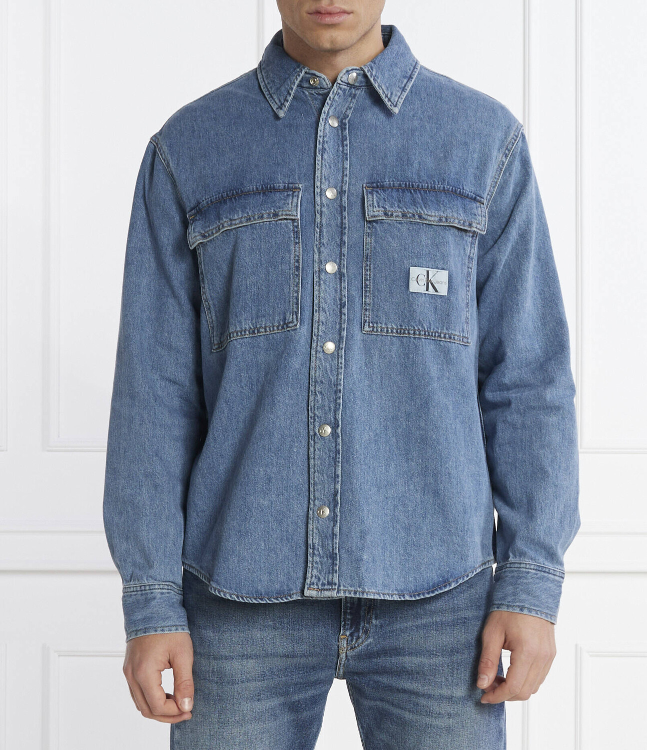 

Рубашка CALVIN KLEIN JEANS Regular Fit denim, синий